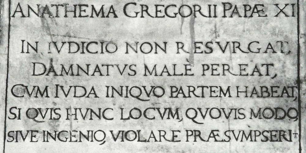48. Anatema di Papa Gregorio XI